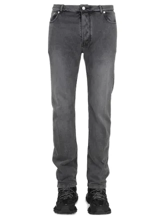 Balenciaga Logo Patch Jeans - Black