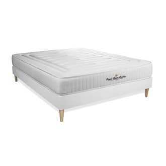 Royal Palace Bedding Somier Blanco + Colch&oacute;n Con Muelles Y Viscoel&aacute;stica 150 X 200