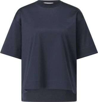 Max Mara Modern Oversized T-shirt - Dames - T-shirts - Blauw - M - Katoen - Tops