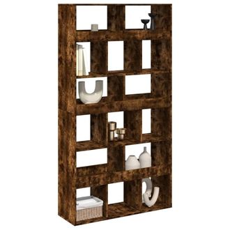 Berkfield Home Room Divider Smoked Oak100x33x187.5 cm Engineered Wood in Brown | Size: 100x33x187.5 cm