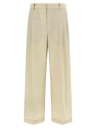 Brunello Cucinelli White Cotton trousers