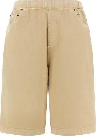 Entire studios Beige Cotton Bermuda Mens Shorts