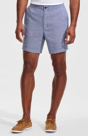 Lands End 7 Classic Fit Linen Cotton E-Waist Short in Pale Sapphire at Nordstrom, Size X-Large
