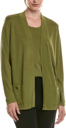 Anne Klein Petite Semi Sheer Short Sleeve Cardigan