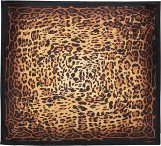 Givenchy Silky Scarves, female, Multicolor, Size: ONE SIZE Silk Square with Leopard Print
