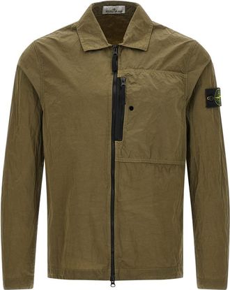 Stone Island Green Regular Overshirt