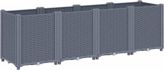 vidaXL Jardinera Pp Azul Gris 160x40x53 Cm Vidaxl