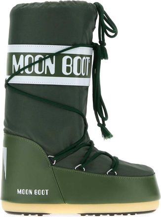 Moon Boot Green Logo Boots