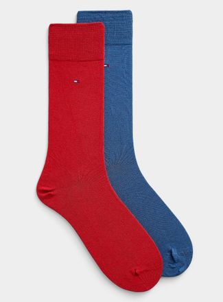 Tommy Hilfiger Mens Minimalist solid dress socks 2-pack