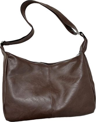 Generic Slouchy Tote Bag - Lightweight Leather Slouchy Tote Purses, Womens Work Crescent Shoulder Bag, Large Capacity Hobo Shoulder Bags For Travel, Gym, Work