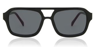 Hanukeii Curazao HK-013-01 Mens Sunglasses Black Size 53