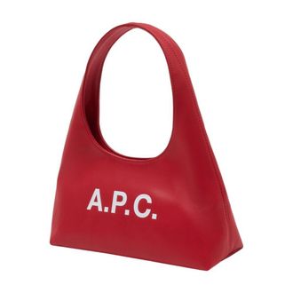 A.P.C. Womens Baby Ninon Shoulder Bag Red Synthetic