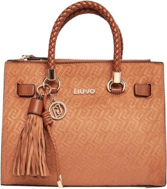 Liu Jo Tote Bags, female, Beige, Size: ONE SIZE Handbag with Shoulder Strap and Detailed Design