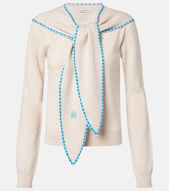 Loewe Scarf-detail wool sweater