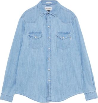 Roy Rogers Blauwe Overhemden - Heren - Spijkeroverhemden - Blauw - S - Katoen - Overhemden