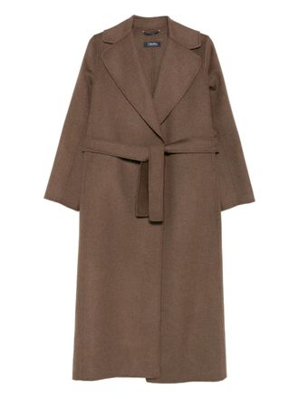 Max Mara belted wrap coat - Brown