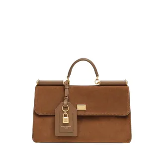 Dolce & Gabbana Medium My Sicily Handbag In Split Calfskin