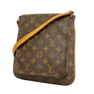 Louis Vuitton Pre-owned Cross Body Bags, female, Brown, Size: ONE SIZE Pre-owned Vintage Canvas Shoulder Bag