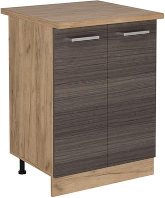 Vicco Mobiletto base cucina R-Line, Grigio nobile, 60 cm, pl Rovere