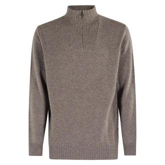 Barbour Maglione Essential Half Zip - - Knitwear - Uomo - Marrone - XL