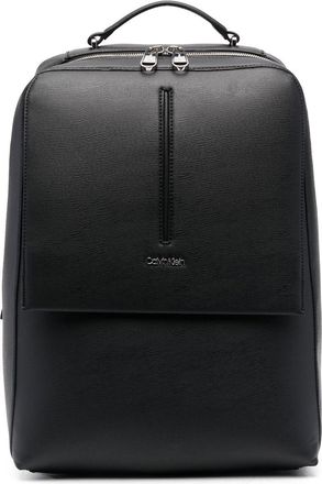 Calvin Klein logo-plaque backpack - men - Polyester/Recycled Polyester/Polyurethane - OS - Black