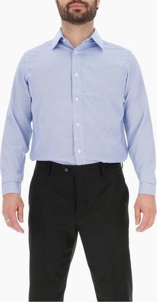 Scotch & Soda Mens Collared Neck Point Collar Long Sleeve Shirt - Blue - Size: 15.5 inch