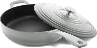Chantal 5 qt. Round Cast-Iron Saute Skillet w/ Lid in Fade Gray at Nordstrom