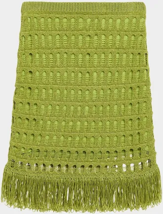 A.L.C. Tetai Open-Knit Fringe Skirt