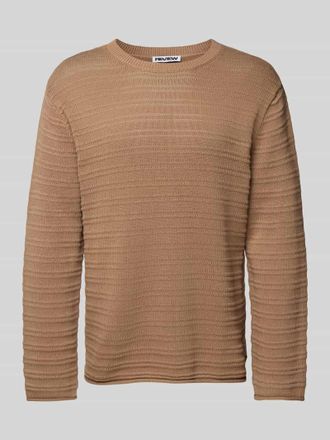 Review Strickpullover mit gerippten Abschl&uuml;ssen in Mud, Gr&ouml;&szlig;e L
