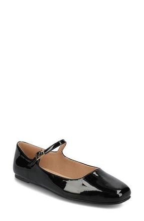 Journee Collection Carrie Mary Jane Flat in Patent/black at Nordstrom Rack, Size 8.5