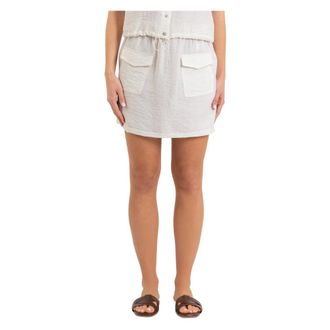 Kocca Short Skirts, female, White, Size: XL Chic summer mid thigh skirt