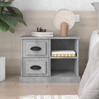 vidaXL Comodino Grigio Cemento 60x35,5x45 cm - Vidaxl