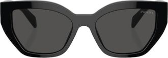 Prada Cat-Eye Zonnebril - Dames - Zonnebrillen - Zwart - 53 MM - Accessoires