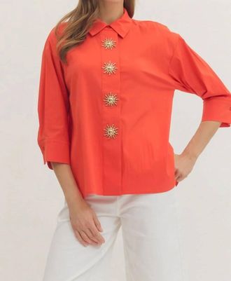Entro Helios Tunic Top In Orange