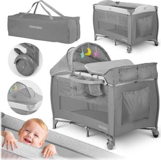 OEM Cuna De Viaje 125x65x78cm Rk-242 Gris