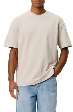 Les Deux Crewneck Logo T-Shirt in Light Sand at Nordstrom, Size Xx-Large