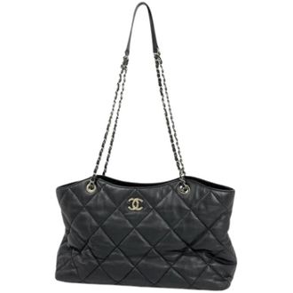 Chanel Pre-owned Matelasse Tote Bag - Dames - Pre-owned - Zwart - Maat: ONE Size Leer
