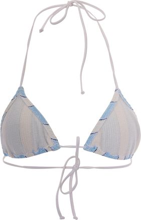 MC2 Saint Barth Womens Bikini Top Leah Blue Stripes Polyamide One-Pieces