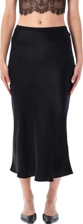Anine Bing Bar Satin Midi Skirt