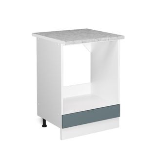 Vicco Mueble Bajo Universal R-line, Gris Azulado, 60 Cm Con Nicho Grande, Con Encimera Vicco