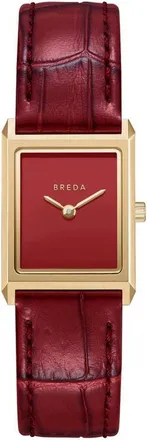 Breda Virgil Leather Strap Watch, 16mm x 8mm in Burgundy at Nordstrom