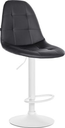 Clp Clp - Taburete De Bar Elmore En Polipiel Negro Metal Blanco Mate