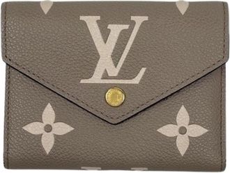 Louis Vuitton Pre-owned Monogram Empreinte Wallet (tri-fold) - Dames - Vintage Accessoires - Beige - ONE Size - Leer - Vintage
