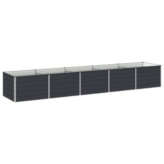 vidaXL Cama De Jard&iacute;n Elevada Gris Antracita 400 X 80 X 55 Cm Vidaxl