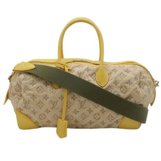 Louis Vuitton Pre-owned Handbags, female, Beige, Size: ONE SIZE Pre-owned Monogram Denim 2way Bag