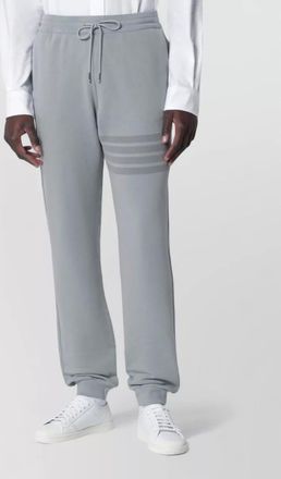 Thom Browne cotton jogging trousers ribbed cuffs side stripes