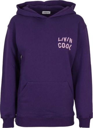 Livincool Artistieke Cappuccio Hoodie - Dames - Hoodies - Paars - XS - Katoen - Hoodies & sweatvesten