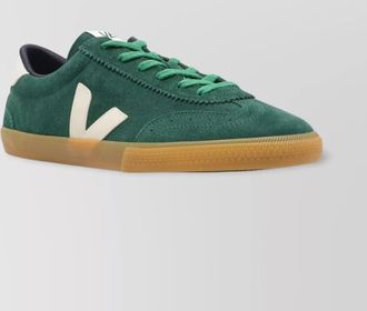 Veja flat sole suede finish round toe sneakers