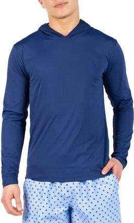 Tailorbyrd SPF 30+ Long Sleeve Hooded Rashguard in Navy at Nordstrom Rack, Size X-Large