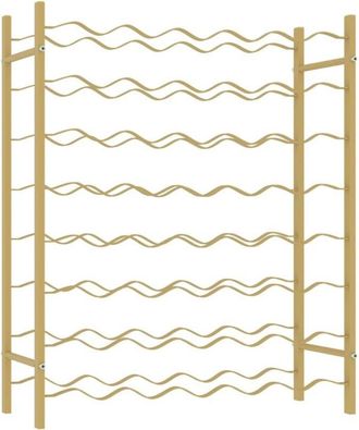 vidaXL Wine Rack for 48 Bottles Gold Metal Vidaxl
